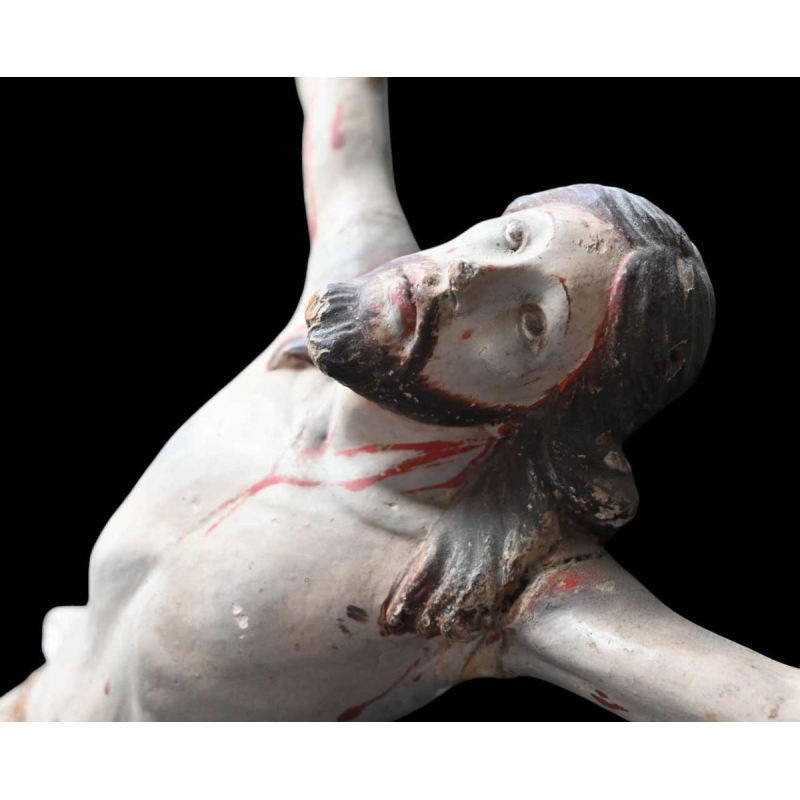 Corps du Christ Indo-Portugais, sculpture en bois polychrome, vers 1660–1700