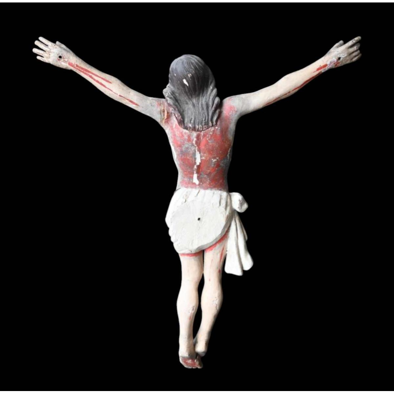 Corpus Christi, Indo-Portugees, polychrome houten beeld, circa 1660-1700