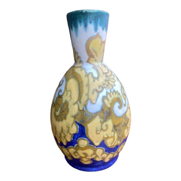 Large Gouda vase signed Henri Breetvelt (1864-1923) Art Nouveau 1900