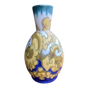 Henri Breetvelt pour Gouda, vase céramique Art Nouveau 1900