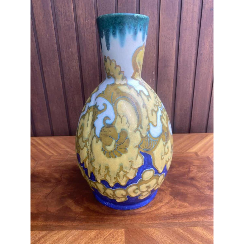 Henri Breetvelt pour Gouda, vase céramique Art Nouveau 1900