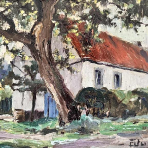 Adolphe Dupont (1898-1982): « paysage Mosan » paire de peintures