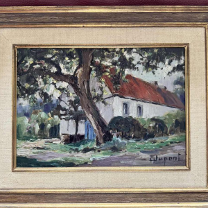 Adolphe Dupont (1898-1982): "Mosan landscape" pair of paintings