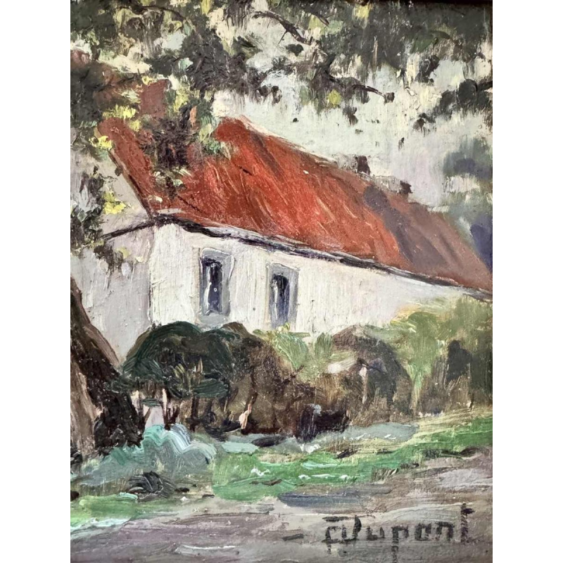 Adolphe Dupont (1898-1982): « paysage Mosan » paire de peintures