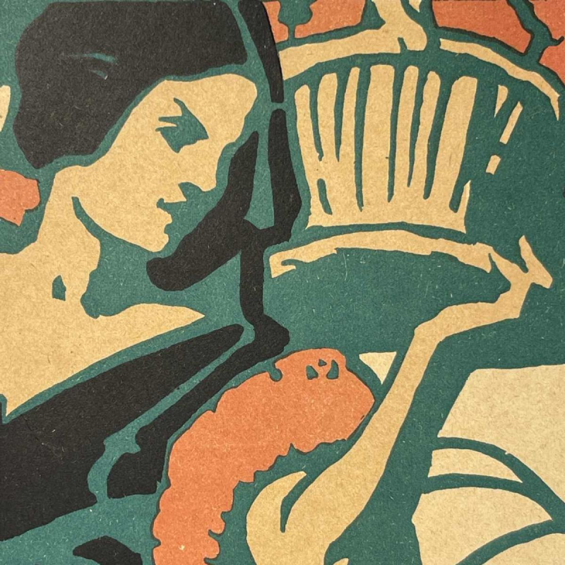 Émile Berchmans voor La Meuse “Koop de bloem van discrete hulp” Art Nouveau-lithografieposter, 1916