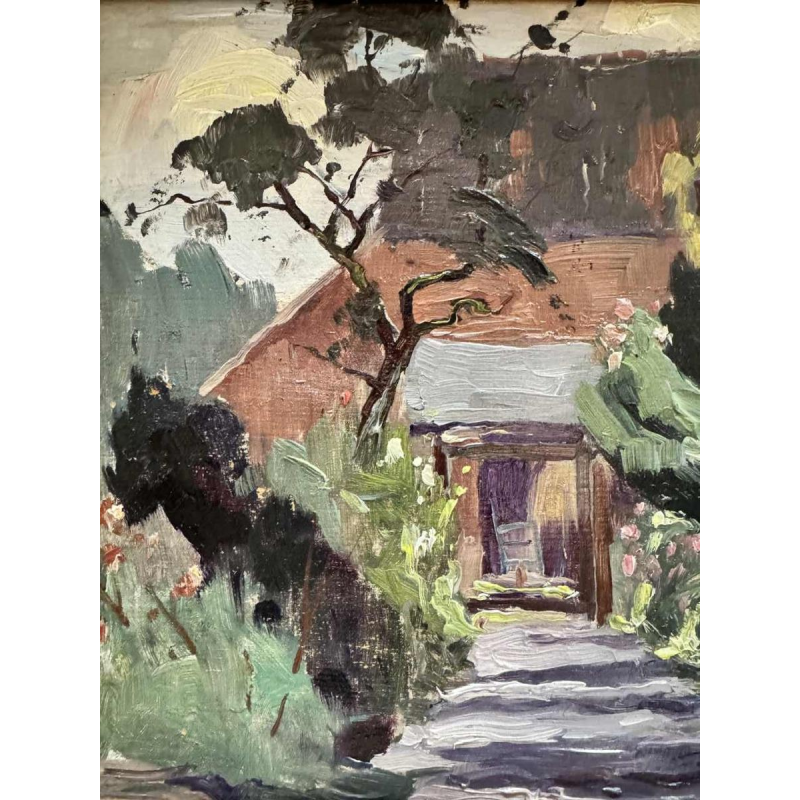 Adolphe Dupont (1898-1982): "Mosan landscape" pair of paintings