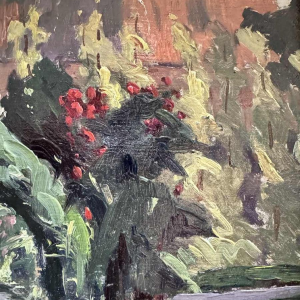 Adolphe Dupont (1898-1982): "Mosan landscape" pair of paintings