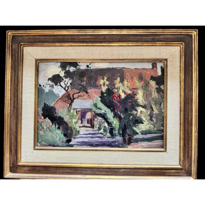 Adolphe Dupont (1898-1982): "Mosan landscape" pair of paintings