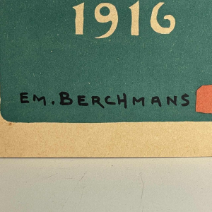 Émile Berchmans voor La Meuse “Koop de bloem van discrete hulp” Art Nouveau-lithografieposter, 1916