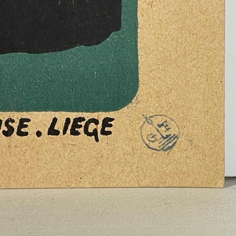 Émile Berchmans for La Meuse “Buy the flower of discreet help” Art Nouveau lithograph poster, 1916