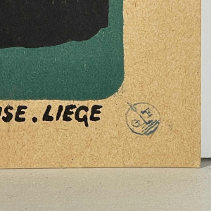 Émile Berchmans voor La Meuse “Koop de bloem van discrete hulp” Art Nouveau-lithografieposter, 1916