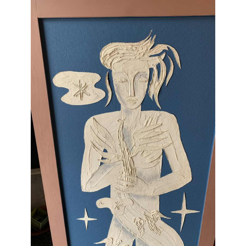 Scherm / Claustra " 4 Seizoenen / 4 Elementen " Expressionistisch Schilderij 1940s