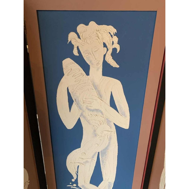 Scherm / Claustra " 4 Seizoenen / 4 Elementen " Expressionistisch Schilderij 1940s