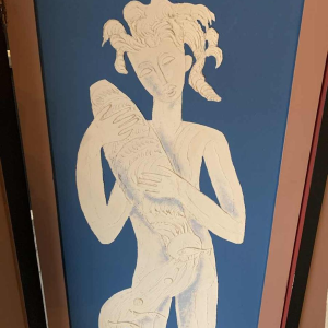 Screen / Claustra " 4 Season / 4 Elements " Expressionist Figurative Painting 1940s