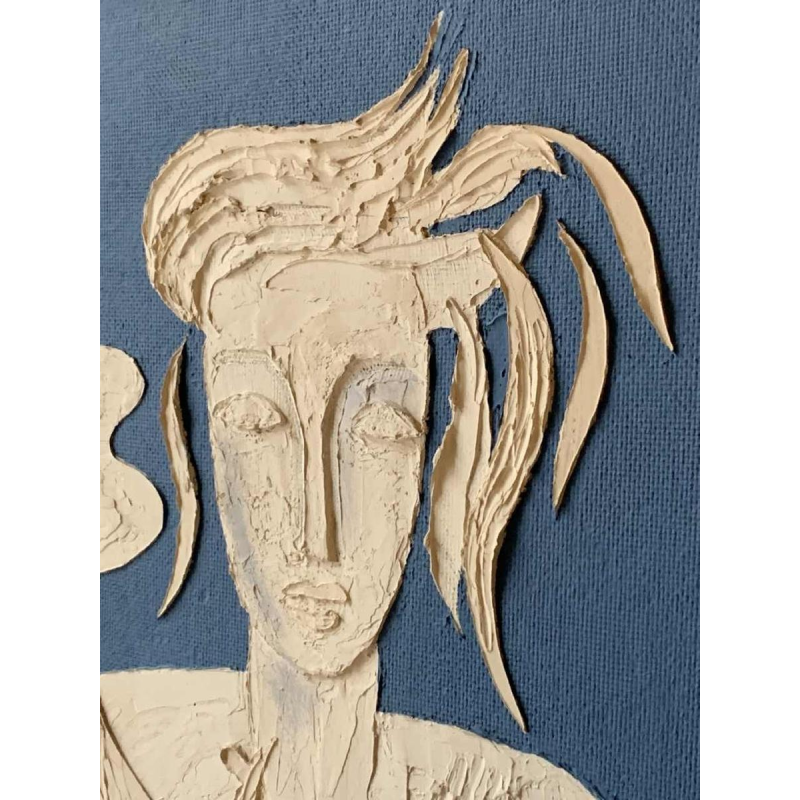 Paravent / Claustra " 4 Saisons / 4 ElÃ©ments " Peinture Figurative Expressionniste 1940s