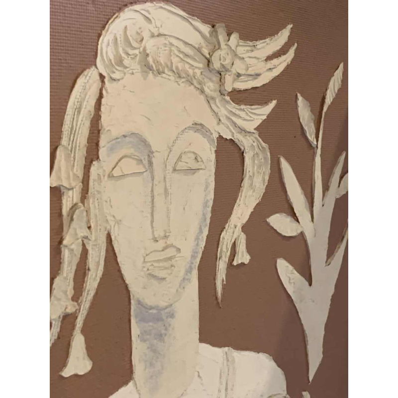 Scherm / Claustra " 4 Seizoenen / 4 Elementen " Expressionistisch Schilderij 1940s