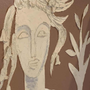 Scherm / Claustra " 4 Seizoenen / 4 Elementen " Expressionistisch Schilderij 1940s