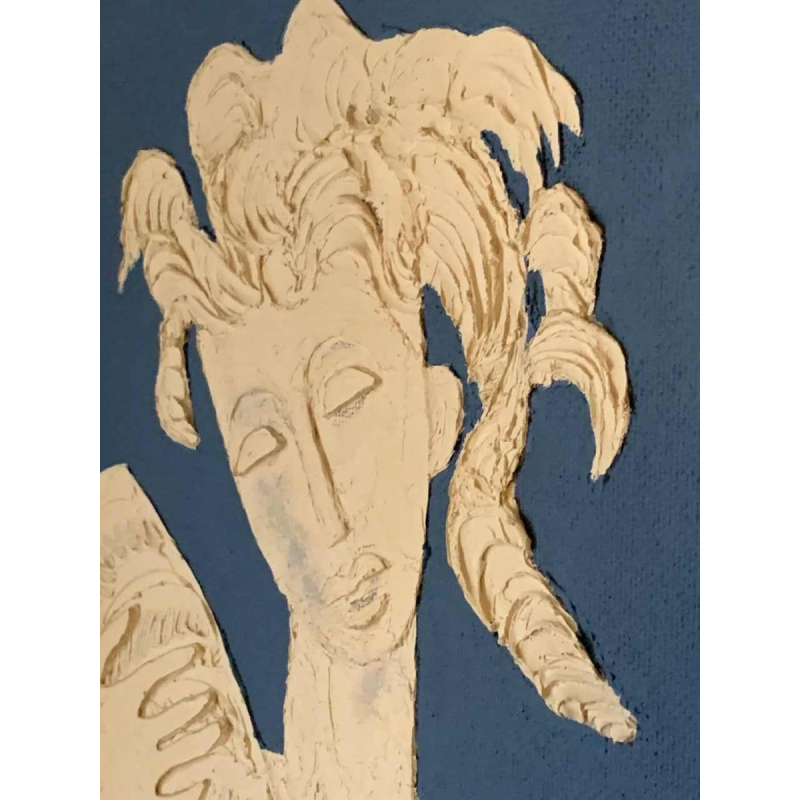 Scherm / Claustra " 4 Seizoenen / 4 Elementen " Expressionistisch Schilderij 1940s