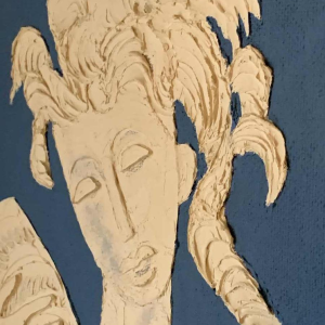 Scherm / Claustra " 4 Seizoenen / 4 Elementen " Expressionistisch Schilderij 1940s