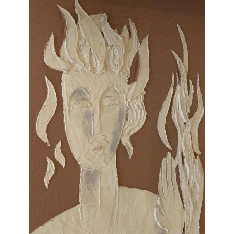 Scherm / Claustra " 4 Seizoenen / 4 Elementen " Expressionistisch Schilderij 1940s