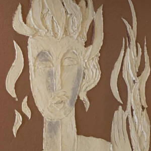 Scherm / Claustra " 4 Seizoenen / 4 Elementen " Expressionistisch Schilderij 1940s