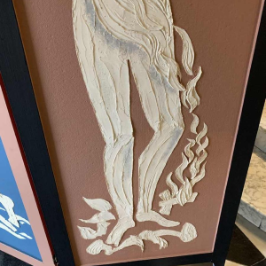 Screen / Claustra " 4 Season / 4 Elements " Expressionist Figurative Painting 1940s