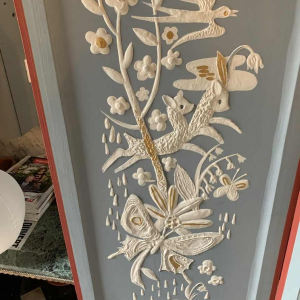 Paravent / Claustra " 4 Saisons / 4 ElÃ©ments " Peinture Figurative Expressionniste 1940s