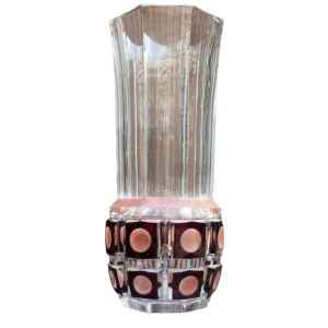 ANATOLE RIECKE, Large cut crystal vase, 1952