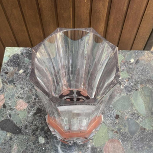 ANATOLE RIECKE, Grand vase en cristal taillé, 1952