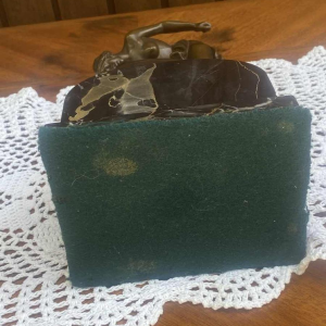 OTTO LESSING foundry Gladenbeck Berlin "Woman catching a ball" bronze sculpture, ca 1920