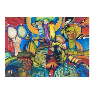 Schilderij Helmut Kand (1946) canvas poëtisch surrealisme