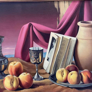 René TOBIE (1920-): « Quelques pêches et pot détain »