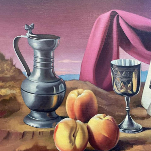 René TOBIE (1920-): « Quelques pêches et pot détain »