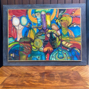 Schilderij Helmut Kand (1946) canvas poëtisch surrealisme