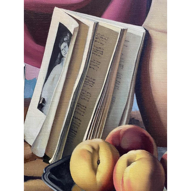 René TOBIE (1920-): « Quelques pêches et pot d'étain »