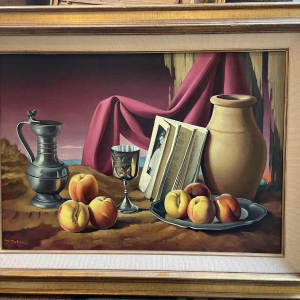 René TOBIE (1920-): « Quelques pêches et pot détain »