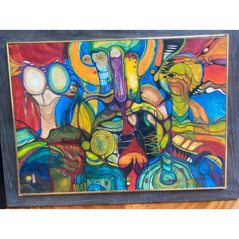 Schilderij Helmut Kand (1946) canvas poëtisch surrealisme