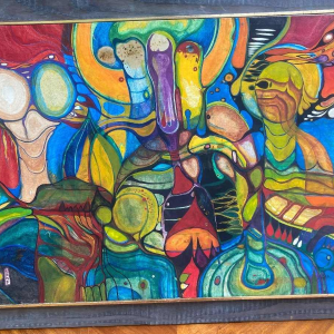 Schilderij Helmut Kand (1946) canvas poëtisch surrealisme