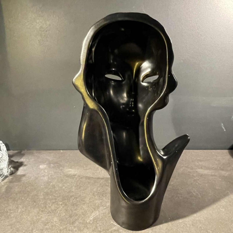 VILLEROY & BOCH LUXEMBOURG, EVE sculpture, African ceramic mask, 1930s