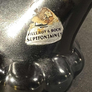 VILLEROY & BOCH LUXEMBOURG, sculpture EVE masque africaine en cÃ©ramique, 1930s