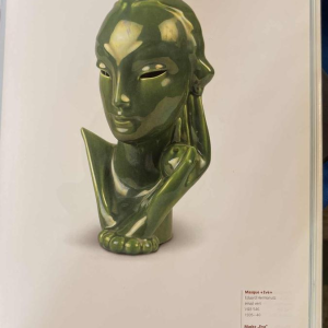 VILLEROY & BOCH LUXEMBOURG, sculpture EVE masque africaine en cÃ©ramique, 1930s