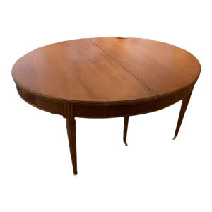 Gerestaureerde 6-poots ovale mahonie eettafel, 19e eeuw