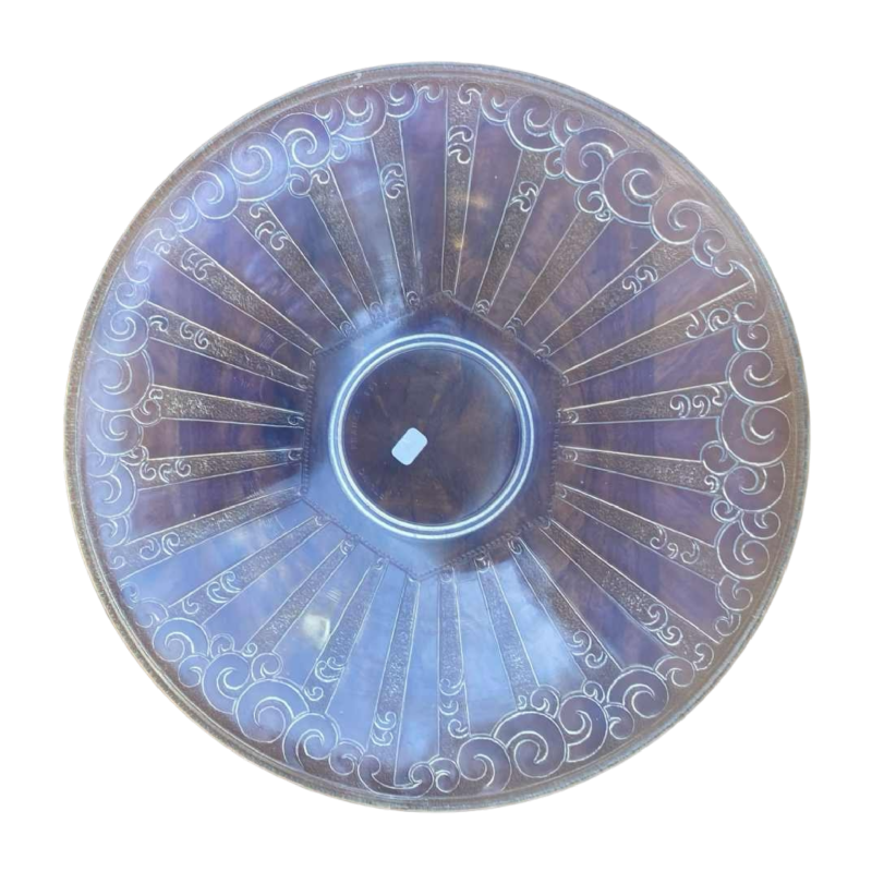 Etling, coupe / plat Art Déco en verre pressé moulé, ca 1930