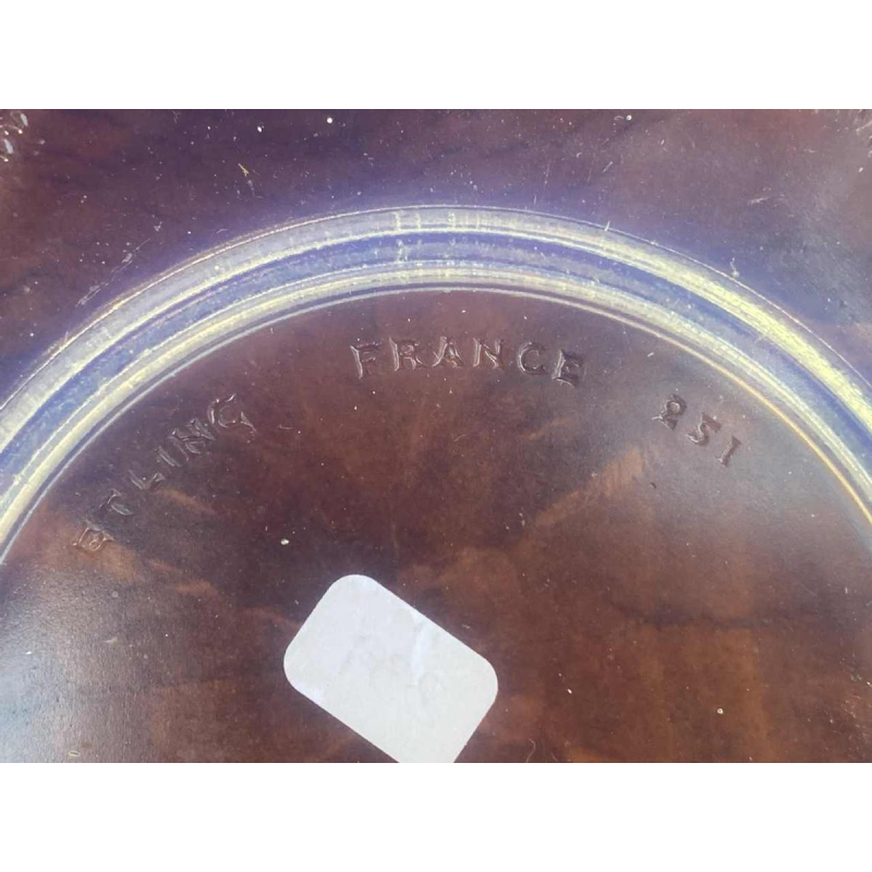 Etling, Art Deco gegoten glazen schaal, ca 1930