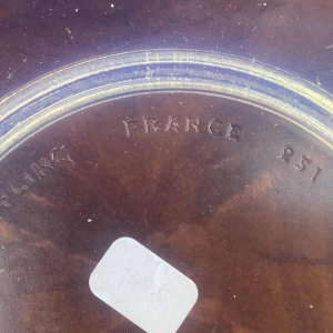 Etling, Art Deco gegoten glazen schaal, ca 1930