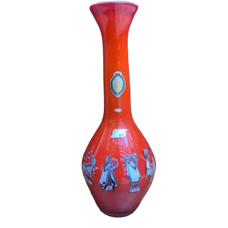 Vase Rouge De Opal Imperial Color Of Maxims Duplex Glass
