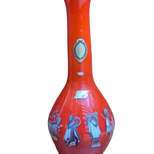 Vase Rouge De Opal Imperial Color Of Maxims Duplex Glass
