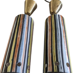 Roger Capron à Vallauris 'Pyjama' rare paire de luminaires suspensions cylindriques, céramique émaillée, ca 1950