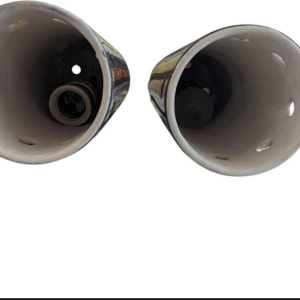 Roger Capron à Vallauris 'Pyjama' rare paire de luminaires suspensions cylindriques, céramique émaillée, ca 1950