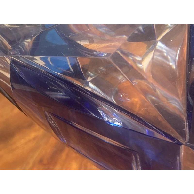 Grand vase Art Déco, Val St Lambert, Charles Graffart, cristal taillé, ca 1930